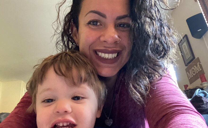 After her efforts to get brexanolone failed, Miriam McDonald received transcranial magnetic stimulation at Kaiser Permanente to treat her postpartum depression. She says her mood started to really improve when her son was about 18 months old.