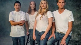 Left to right. Maxton Miles Baeza, Dana Case, Jacque Wilke, Skyler Sullivan, the cast of the play "Ballast" in this undated photo. 