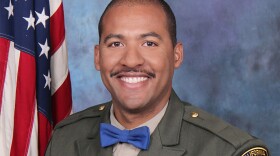 CHP Officer Andre Moye Jr. in this undated photo released by the California Highway Patrol. A driver stopped by Moye pulled out a rifle and opened fire, killing Moye and wounding a few others during a shootout on a freeway overpass that left the gunman dead and sent terrified motorists running for cover.