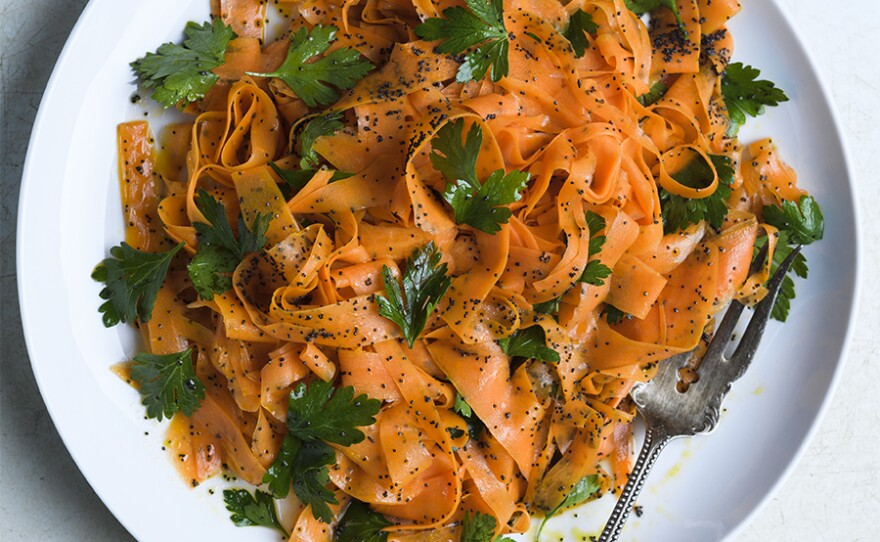 Shaved Carrot Salad with Poppy Seeds and Parsley