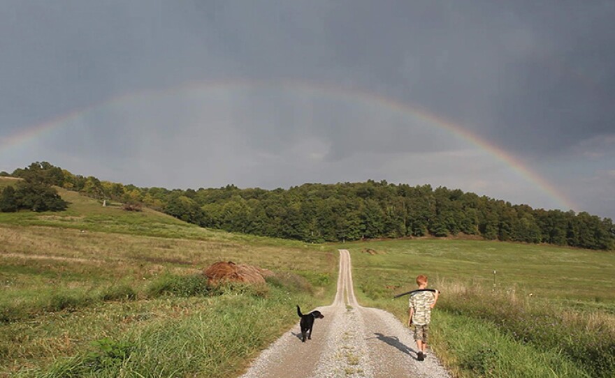 Dirt road in Southeast Ohio. A study of place and persistence, "Farmsteaders" points an honest and tender lens at everyday life in rural America, offering an unexpected voice for a forsaken people: those who grow the food that sustains us.
