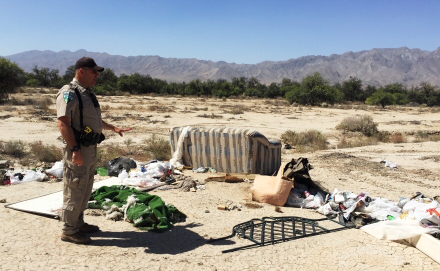 Since the last time Nalen visited, the area has turned into a trash dump.