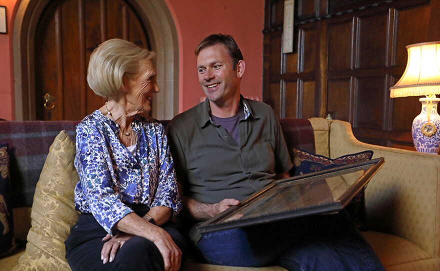 Mary Berry (left) visits Powderham Castle in Devon, to spend time with the Earl of Devon.