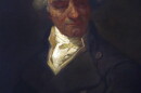 A portrait of Gov. Elbridge Gerry hangs in a hallway at the State House in Boston. In 1812, Gerry drew up a redistricting plan to protect his cronies — leading to the word "gerrymander."