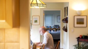 Retired University of California scientist Ed Vine works on his computer in his Berkeley home in this undated photo. 