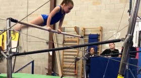 Eight-year-old Adele at Silver Stars in Maryland. "Gymnastics is her life," her mother Lowrey Redmond says.
