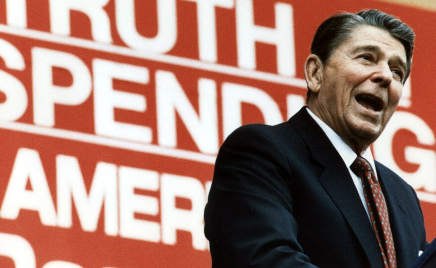 At the second GOP debate on Wednesday, the candidates on stage may still channel former President Ronald Reagan — even if only in name, not policy.