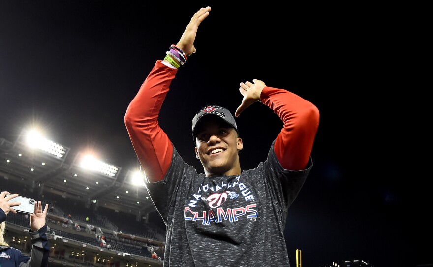 World Series star Juan Soto of the Washington Nationals turns 21 this Friday. He's from the Dominican Republic, where every major league baseball team runs a training academy for youth.