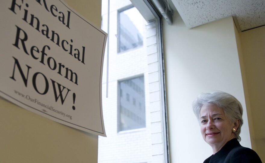 Heather Booth, a long-time progressive activist, pictured in 2009 when she was Director of Americans for Financial Reform.