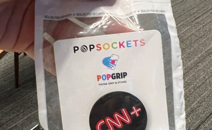Warren recently nabbed a CNN+ PopSocket to add to her collection.