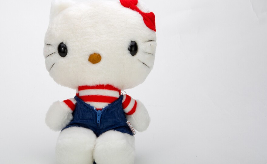 Hello Kitty got her start 40 years ago, in 1974. A plush doll from 1976 shows her in her early years.