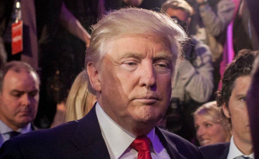 President-elect Donald Trump meets supporters after his acceptance speech at the New York Hilton Midtown.