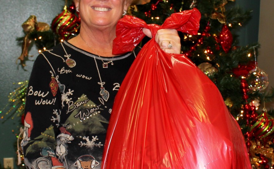 Gift donor Marilyn Galloway at Interfaith Community Services center in Escondido, Dec. 6, 2016.