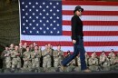 FILE - Kid Rock comes on stage to speak and introduce Vice President JD Vance during a visit to Fort Campbell, Ky., Nov. 26, 2025.