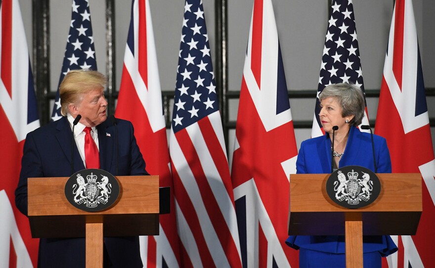 "I think Mexico will step up and do what they should have done," President Trump said at a press conference with British Prime Minister Theresa May after a meeting with her at 10 Downing Street.