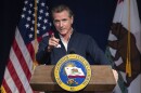 California Gov. Gavin Newsom speaks in Sacramento, Calif., Jan. 10, 2023. Democratic governors in 20 states are launching a network intended to strengthen abortion access in the wake of the U.S. Supreme Court nixing a woman’s constitutional right to end a pregnancy.