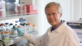 <p>Paul Keim at work in his lab on the Northern Arizona University campus.</p>