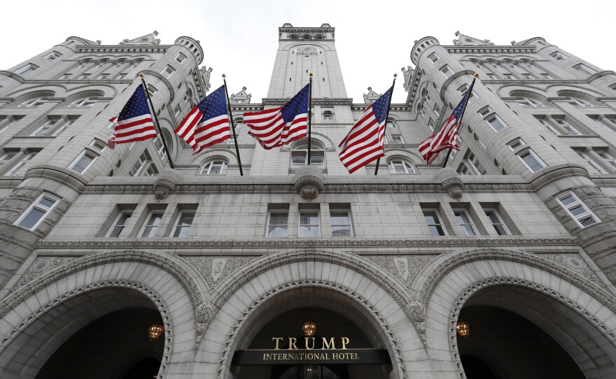 The 60-year lease Trump holds on his Washington, D.C., hotel, is with the U.S. General Services Administration, which owns the building where the hotel is located.