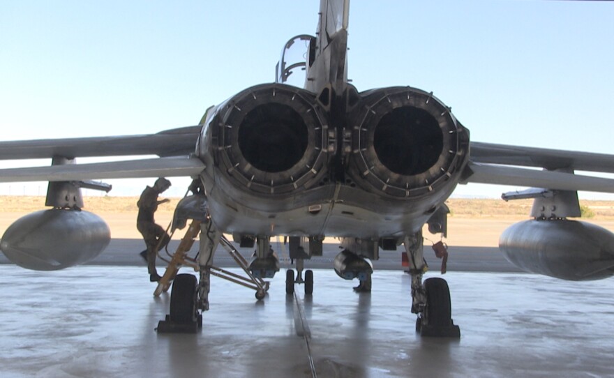 Tornado jet powers up at Holloman Air Force Base in New Mexico, April 19th, 2016.