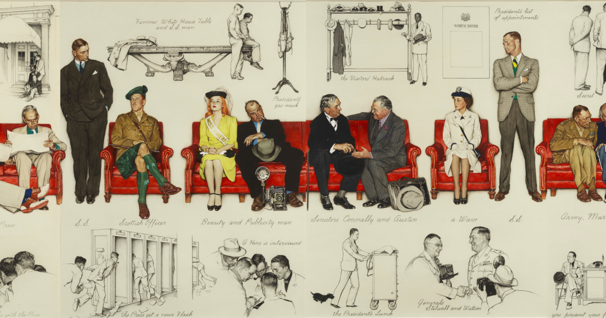 Norman Rockwell art that ignited a lawsuit and a love story is now on public view