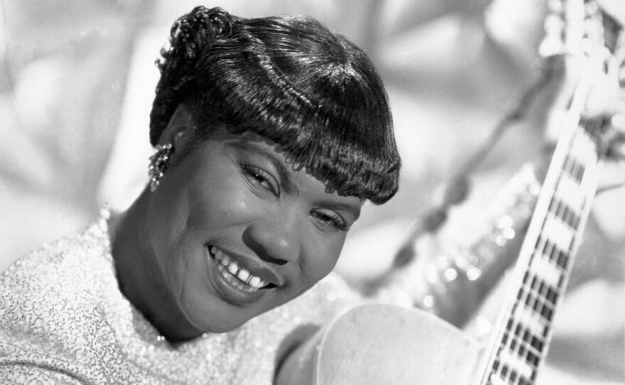 Sister Rosetta Tharpe, circa 1950. In 1951, she got married in a baseball stadium and performed a concert in front of thousands of fans.