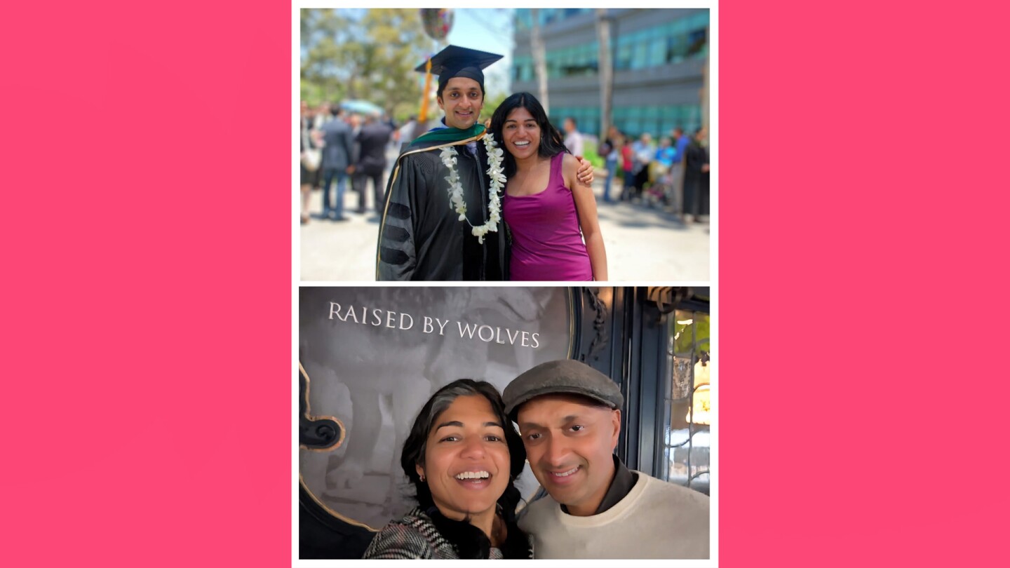 21 years of love at UCSD by Jyoti Mishra Ramanathan I am a professor in the School of Medicine at UC San Diego. I met my husband — a clinician at UCSD and the VA San Diego — in graduate school at UCSD. I saw him the first day of graduate school at UCSD in 2003, when we were doing a neurosciences boot camp together and dissecting squid axons! Back then, he had curly hair, an attractive husky voice and a cool swagger. I couldn't take my eyes off him and had a crush on him for an entire quarter! It turned out he also had a crush on me, and eventually, he asked me out. We started going out in January 2004, and just celebrated our 21st dating anniversary. This is our 17th year of marriage. We have two kids and live in beautiful Pacific Beach in San Diego. Together, we direct the NEATLabs at UCSD. The top image is of us from grad school graduation and the bottom photo is from just two weeks ago when we celebrated our 21st dativersary!