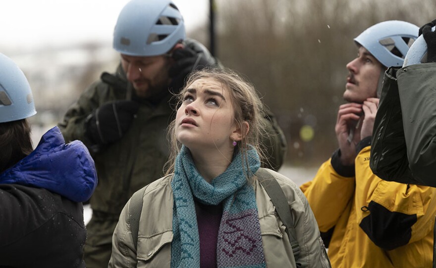 Silvie Furneaux as Morgan in a scene from ANNIKA On MASTERPIECE.
