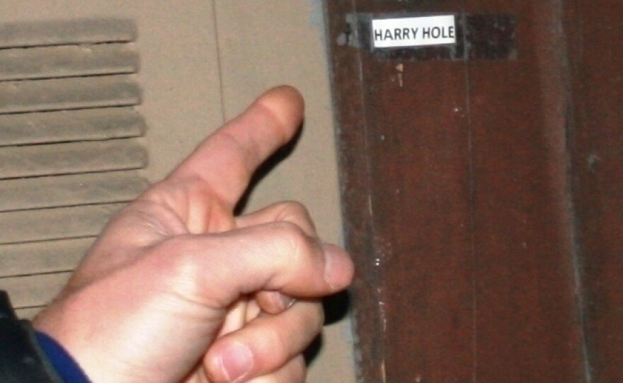 The real-life residents of No. 5 Sofie's Gate have paid homage to Nesbo's fictional detective by putting Harry Hole's name on the doorbell.
