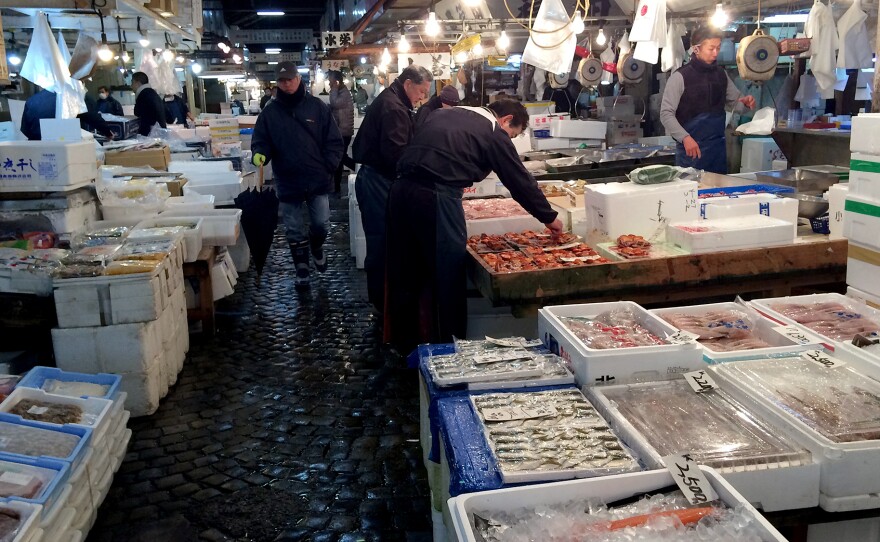 The 80-year-old Tsukiji Fish Market currently sits on some of the most valuable land in Tokyo, with easy access to wholesalers, retailers and tourists.