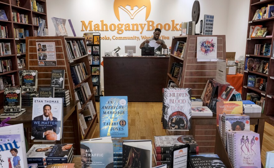 Derrick Young, co-owner of Mahogany Books in Washington, D.C., says his store has seen new customers in the last year who seem to be "willing to do the work" to educate themselves on issues of race in America.