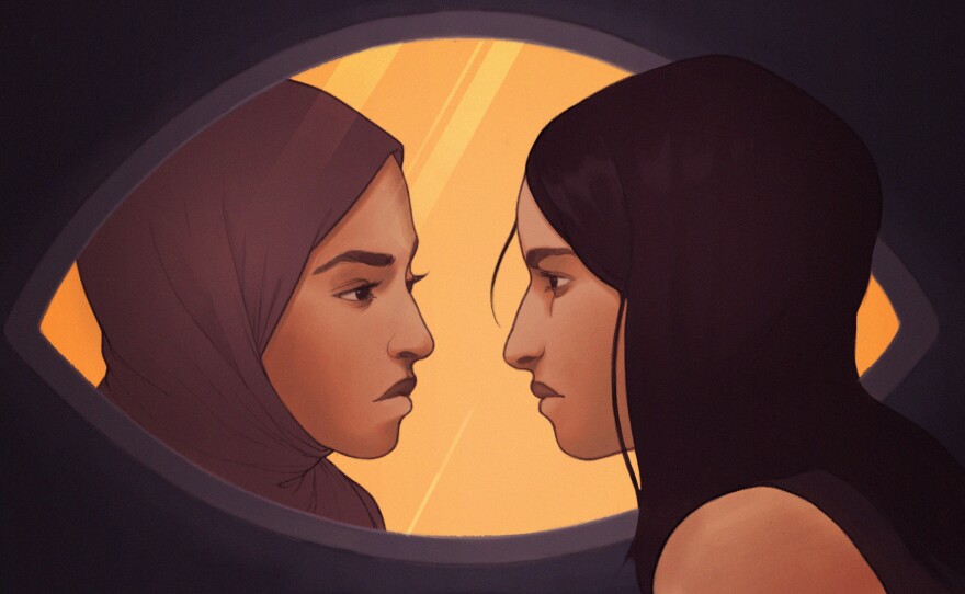 A subway ride hammers home the reality that many Muslims face: While they fear being hurt by terrorists and vigilantes, others see them as a threat.