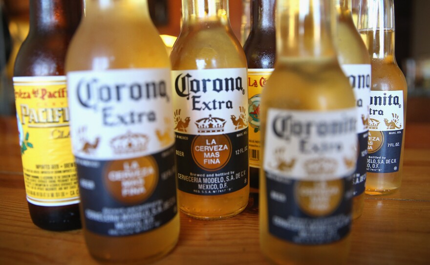 In an Illinois railyard, train cars carrying beers such as Corona and Pacifico are at risk of spoiling their cargo if freezing temperatures take hold.