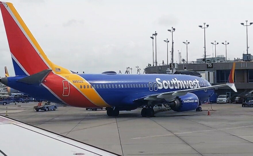 Travelers at San Diego International Airport