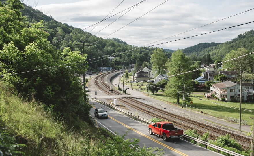 Downtown Kermit, W.Va., before Warren's campaign stop at the fire department.