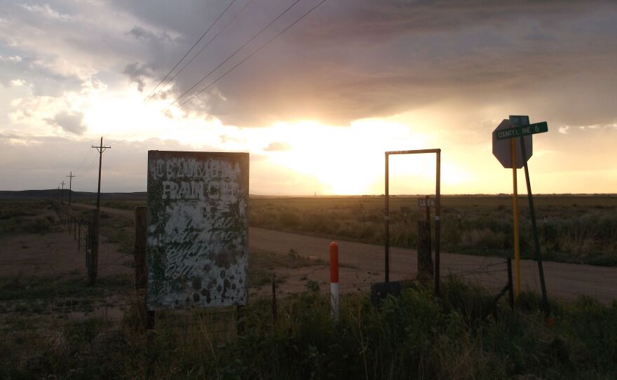 Along roads like this one in Southern Colorado, hitching a ride can take hours.