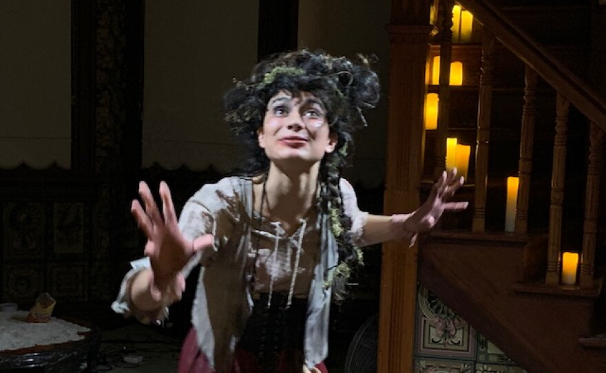 Liliana Talwatte as a Weird Sister at PoeFest.