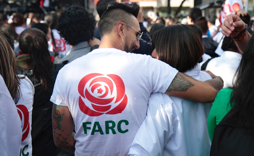 As the FARC enters politics, its now disarmed Marxist militants have taken on a more moderate tone. Their logo, which used to bear two rifles, now has a red rose, a symbol used by some social democratic parties in Europe and the U.S.