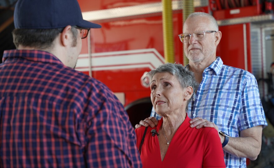 Annette and Steve Cline talk to 911 dispatcher Chris Cook months after their ordeal.