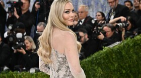 Lindsey Vonn arrives at The Metropolitan Museum of Art's Costume Institute benefit gala on Monday celebrating the opening of the "Costume Art" exhibition in New York City. The U.S. alpine skier is still recovering from a horrific crash at the Winter Olympics in February.