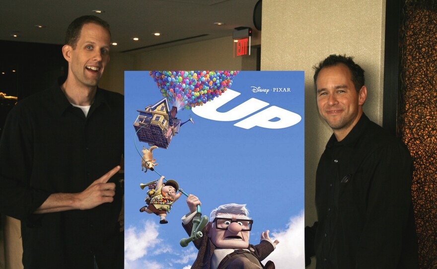 Peter Docter and Jonas Rivera at the San Diego press day