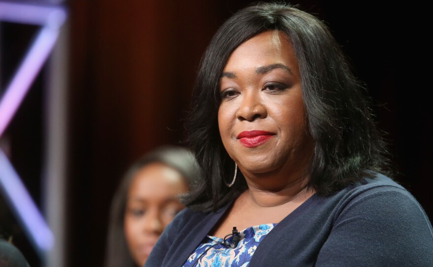 Shonda Rhimes, executive producer of How to Get Away With Murder, speaks during the Television Critics Association's summer press tour in Los Angeles.