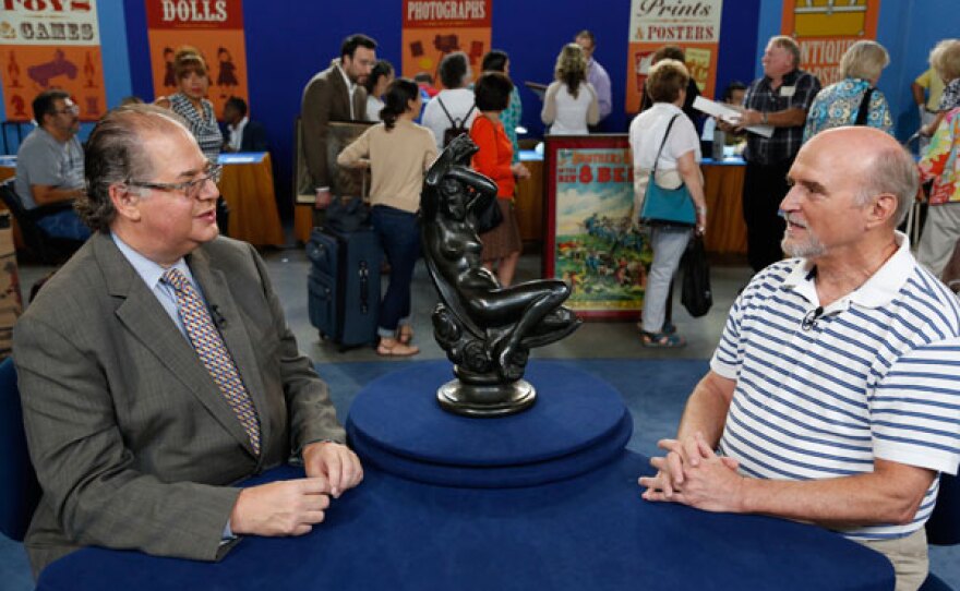 Eric Silver appraises a Denéchau bronze sculpture, ca. 1890 for $5,000 in Richmond, Virginia.