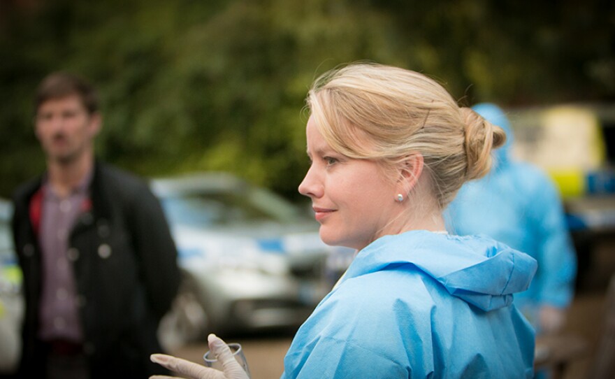 On "A Vintage Murder," the fizz goes out of a sparkling wine launch when the glasses are laced with poison. Who is targeting the Midsomer Vinae Winery and what does the attack have to do with the death of a child in a hit-and-run accident? Last appearance of Tamzin Malleson as resident pathologist Dr. Kate Wilding (pictured).