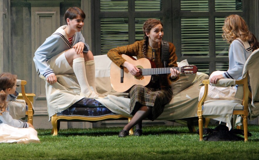 Singer Sylvia Schwartz plays the guitar during a rehearsal of the 'The Sound of Music' in 2009 in the Chatelet Theatre in Paris. The theater has produced a series of American musicals to sold-out audiences in recent years.