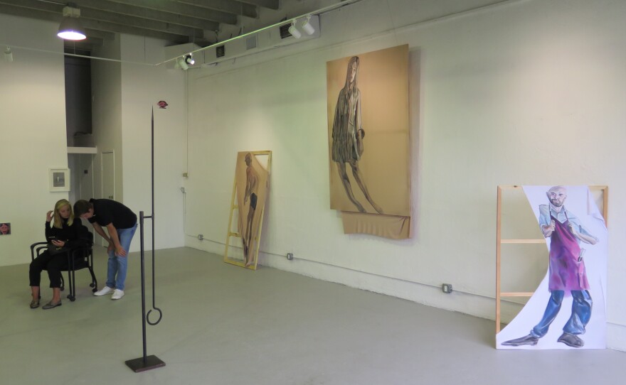 Pieces by Lesia Khomenko are among the work in the exhibition.
