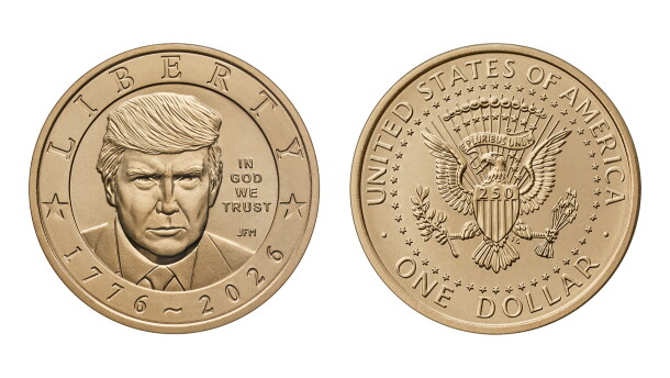 The U.S. Mint is producing a new $1 coin featuring President Trump's image. He's only the second living president to get this honor, after Calvin Coolidge in 1926.