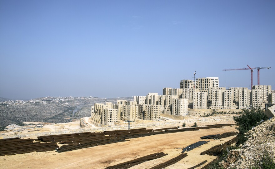 Construction in Rawabi, a Palestinian real estate development in the West Bank near Ramallah. There are some 5,000 homes in the first such planned community in the Palestinian areas.