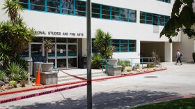 Some science labs and offices remain open in the Professional Studies and Fine Arts building at San Diego State University as renovations continue, July 25, 2019.