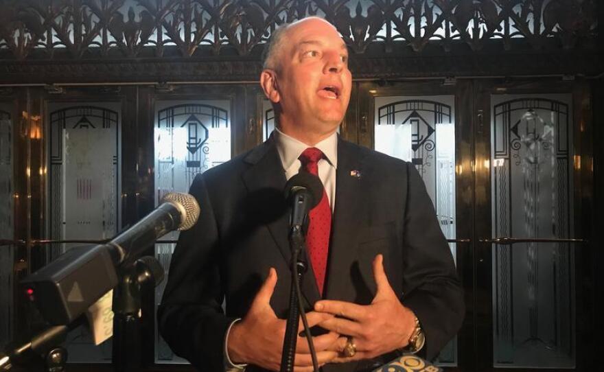 Gov. John Bel Edwards at the statehouse in Baton Rouge. The Democratic Governors Association spent more than $8 million helping reelect him last fall.
