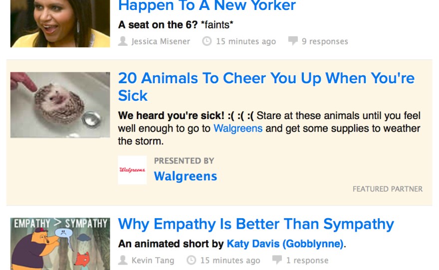 Buzzfeed is among a growing number of outlets using native advertising online. The ads mimic the site's look and style, and some link to